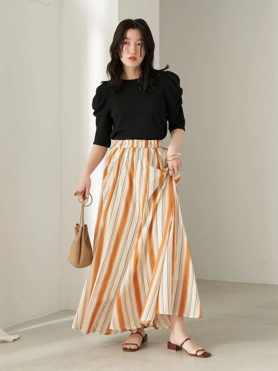 Lotus Stripe Skirt