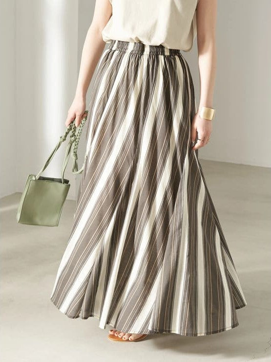 Lotus Stripe Skirt