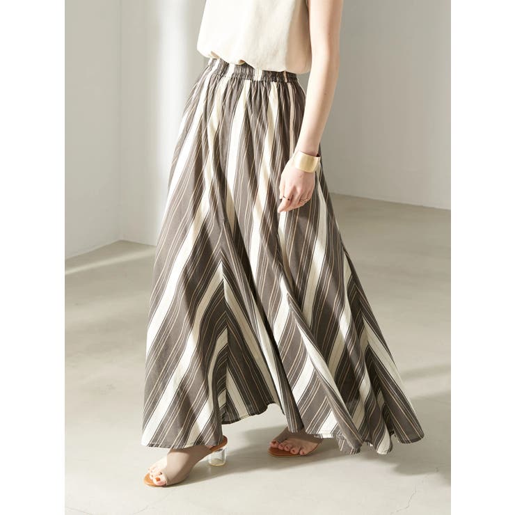 Lotus Stripe Skirt