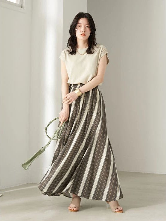 Lotus Stripe Skirt