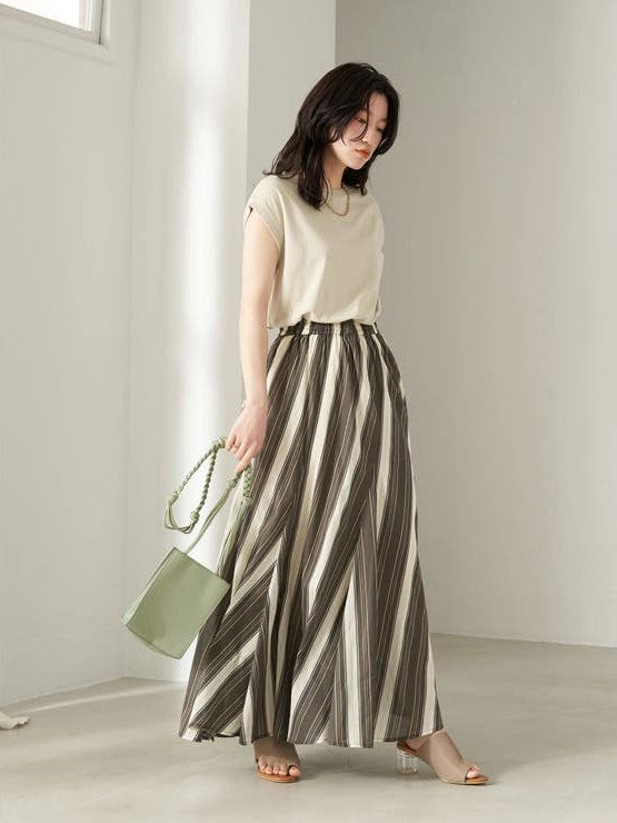 Lotus Stripe Skirt