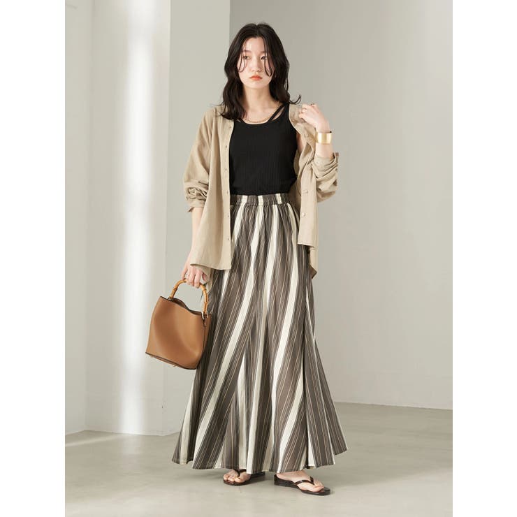 Lotus Stripe Skirt