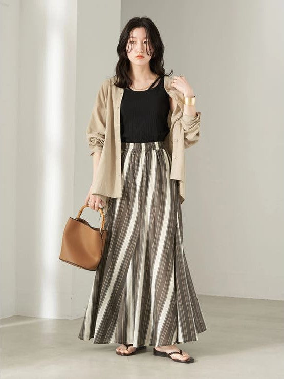 Lotus Stripe Skirt