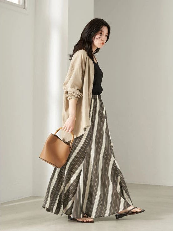 Lotus Stripe Skirt