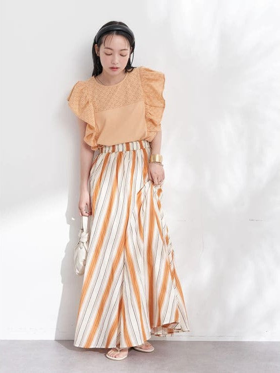 Lotus Stripe Skirt