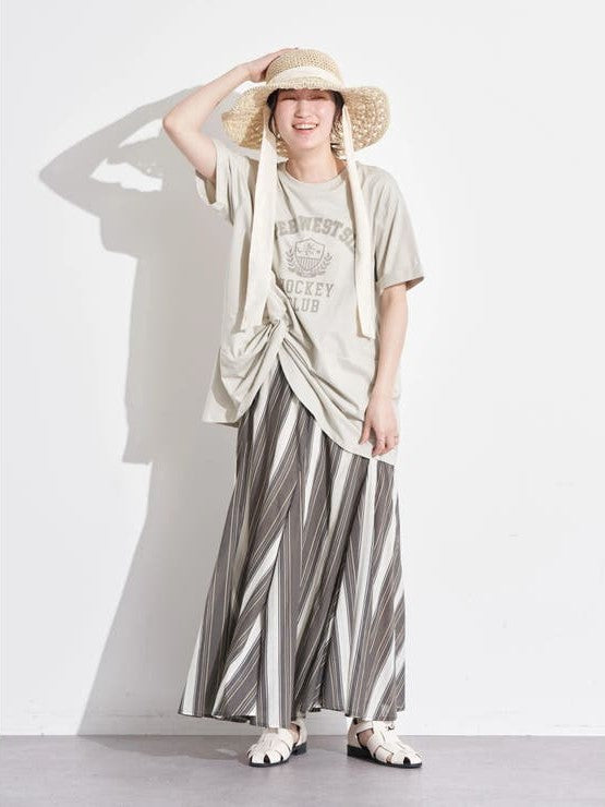 Lotus Stripe Skirt