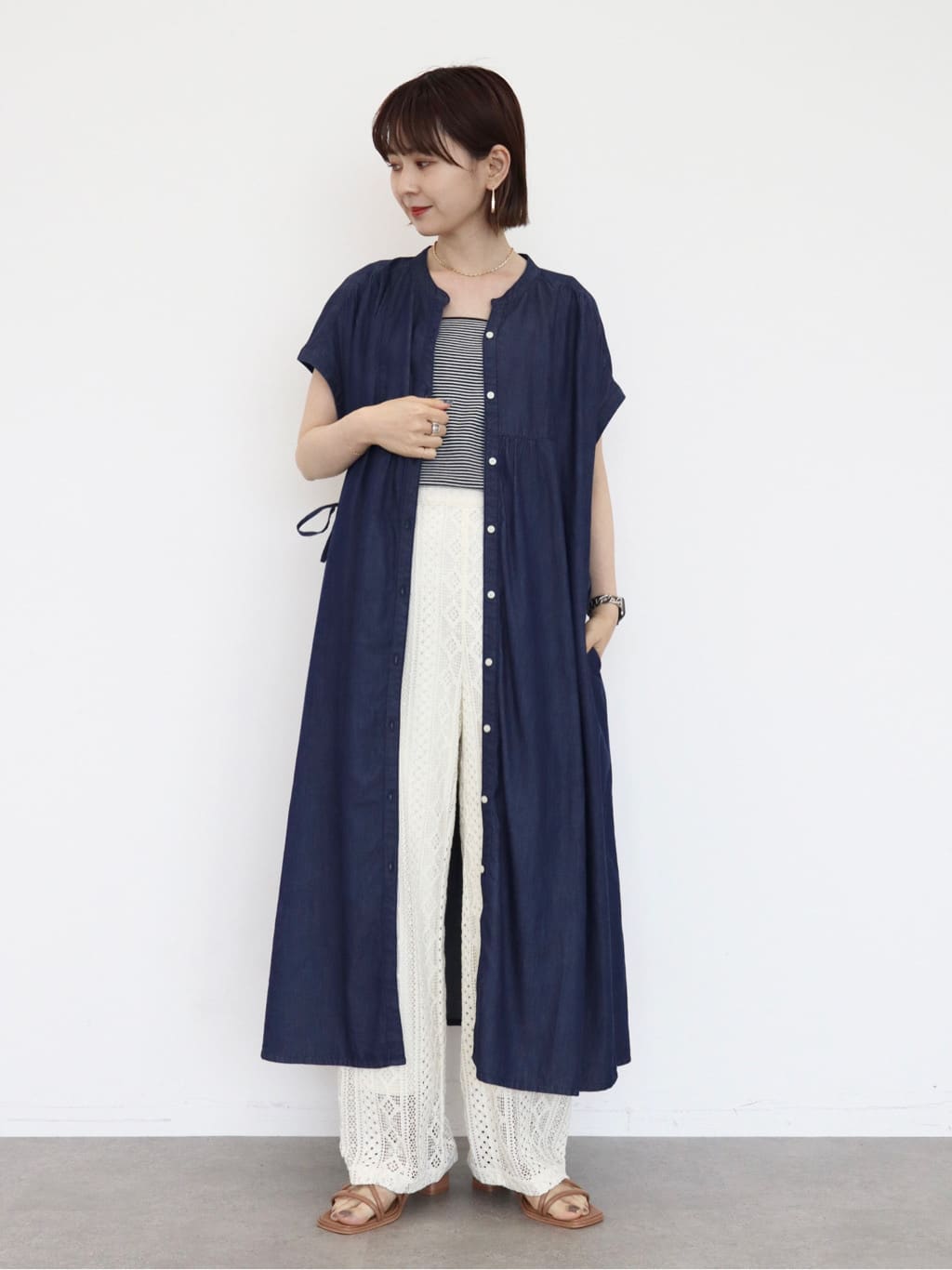 Shirt Dress Takigawa 4way Denim Dress