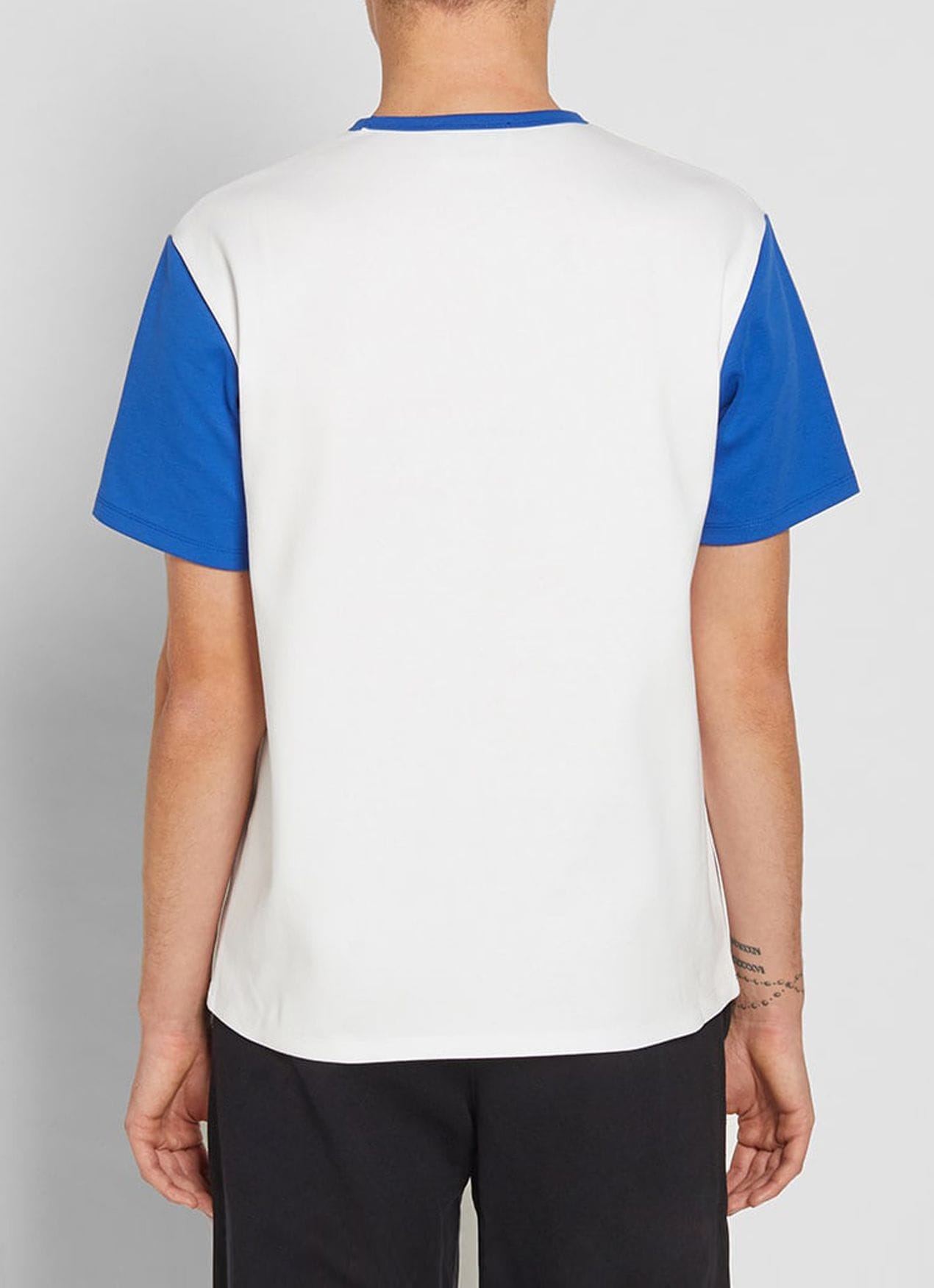 Contrast Collar with Radio Print T-Shirt