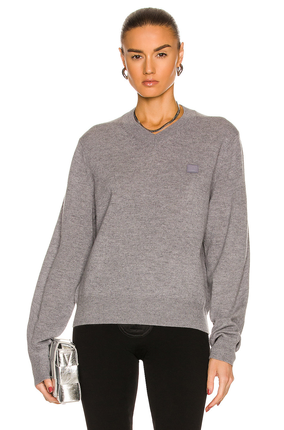 Face V Neck Sweater