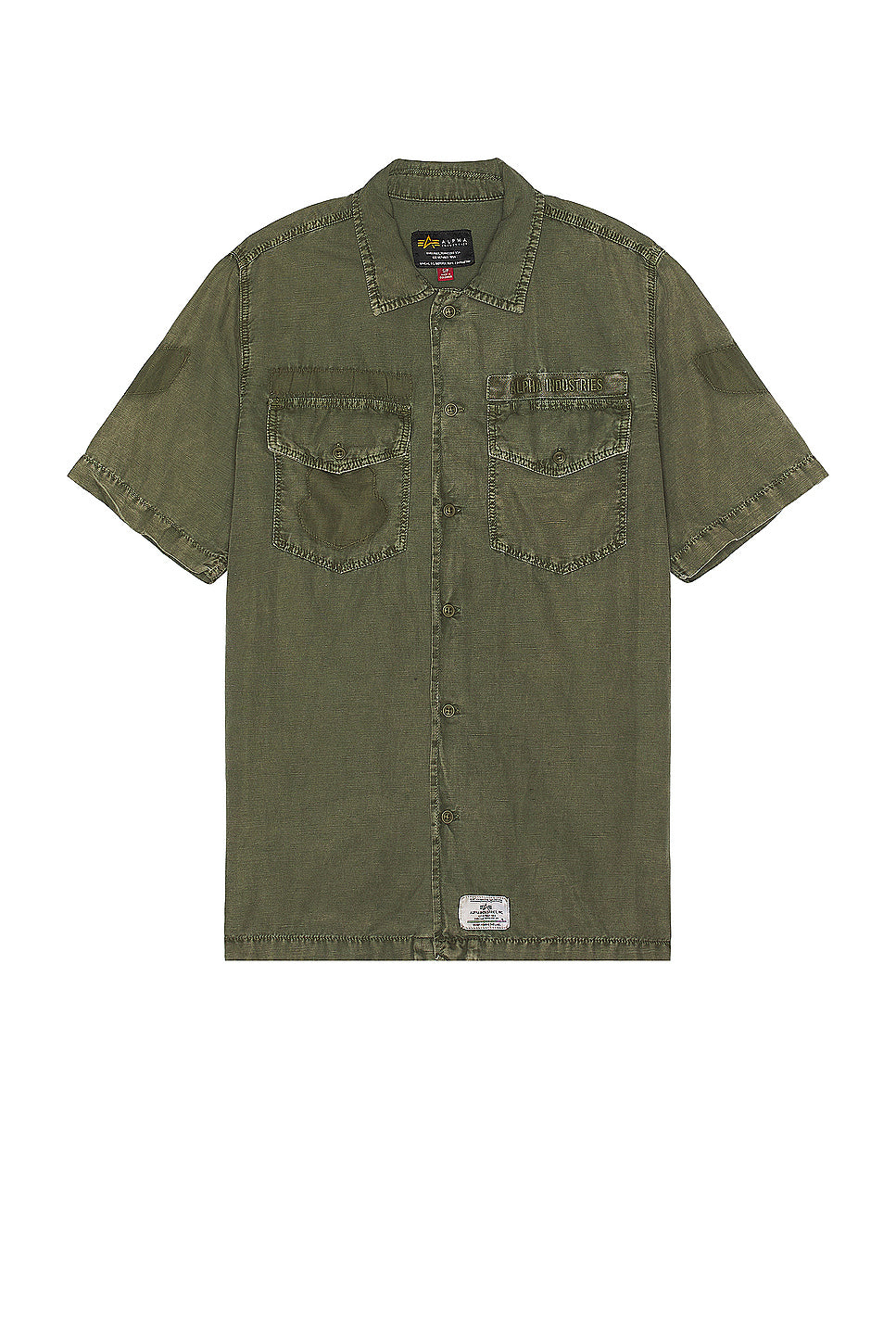 Short Sleeve Washed Fatigue Shirt Jacket