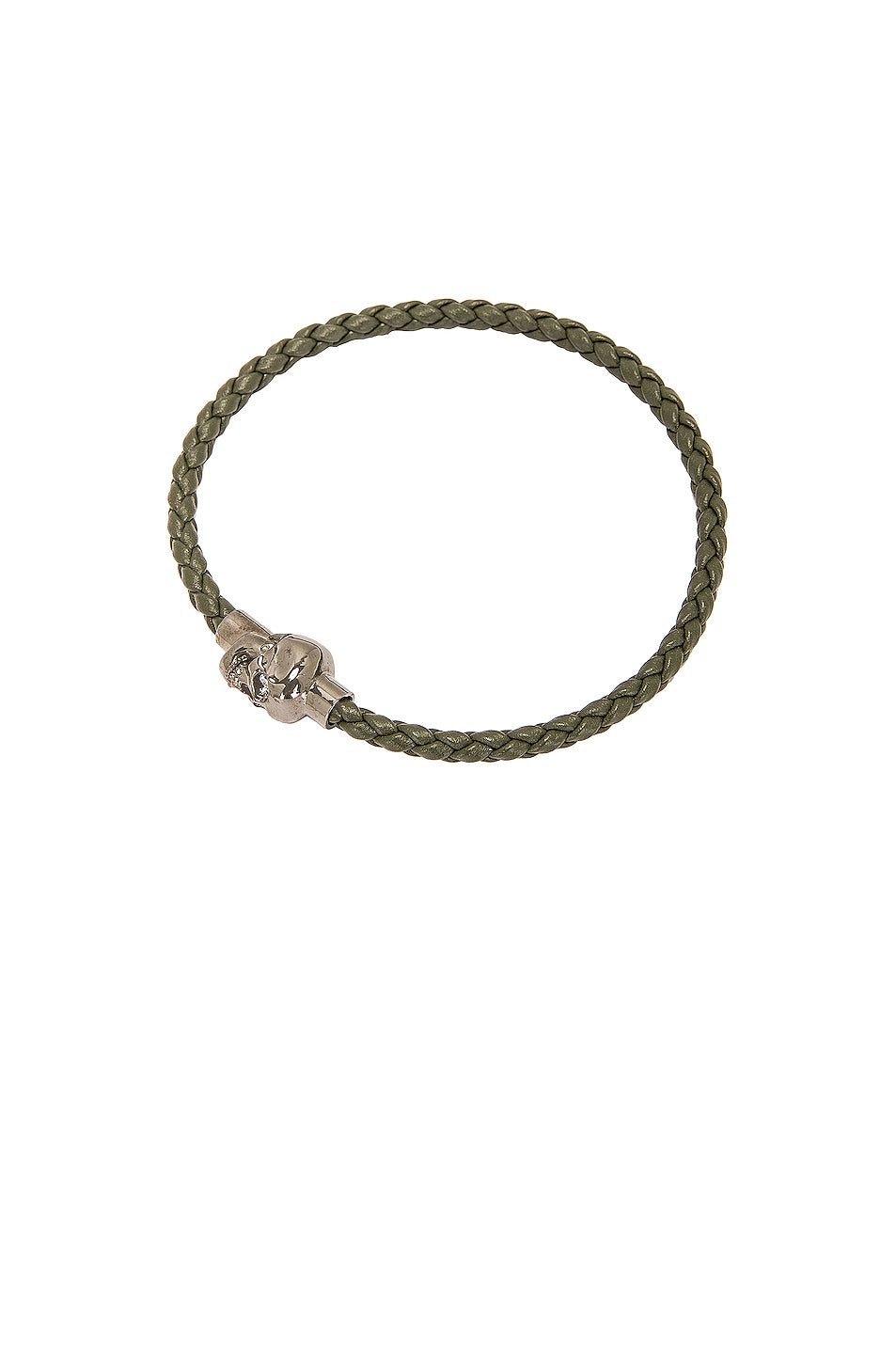 Leather Cord Skull Bracelet