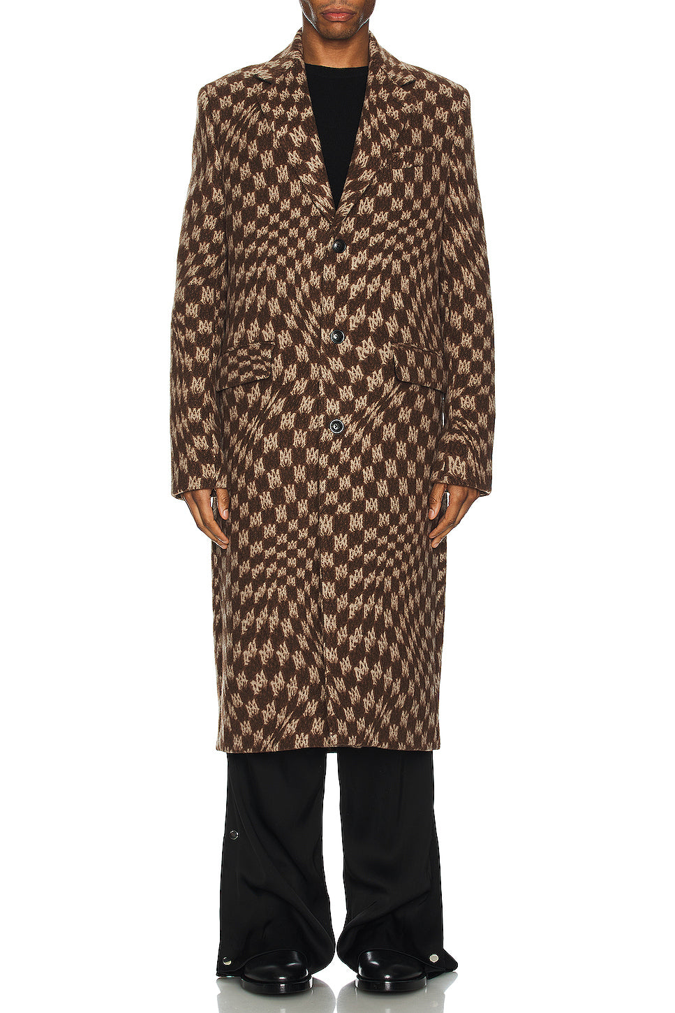 Jacquard Wavy Overcoat