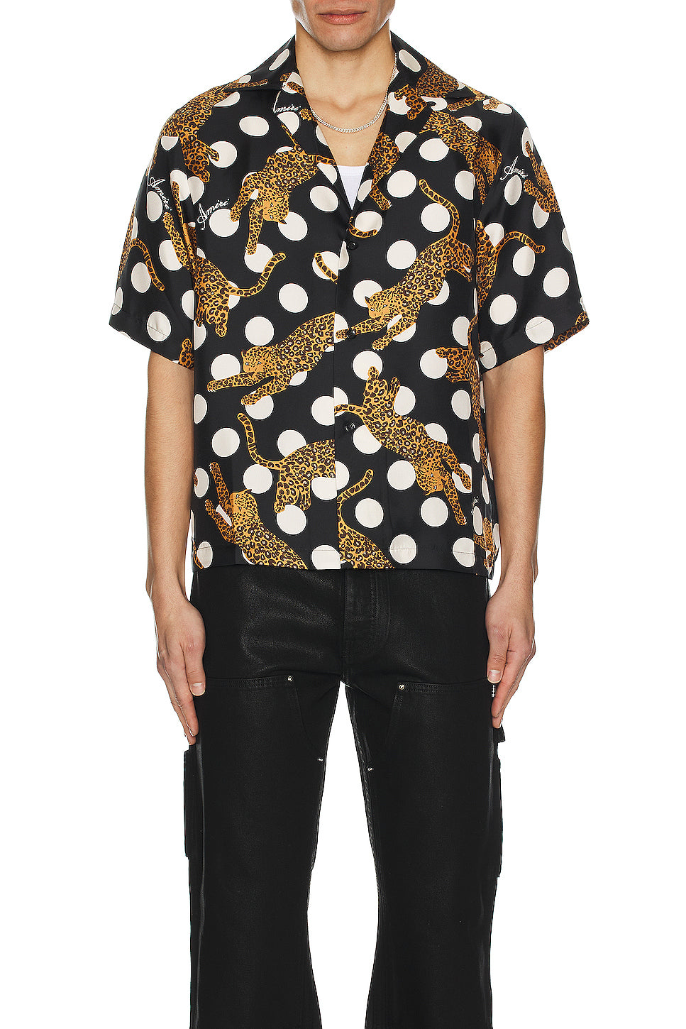 Leopard Polka Dots Bowling Shirt