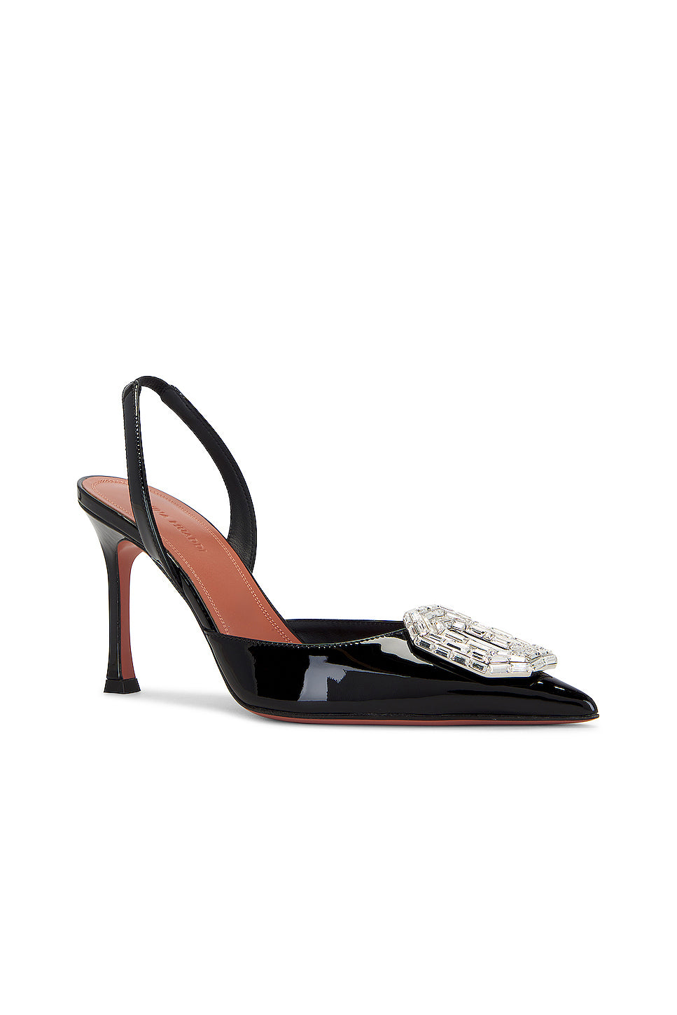 Camelia Sling 90 Pump In Patent Black