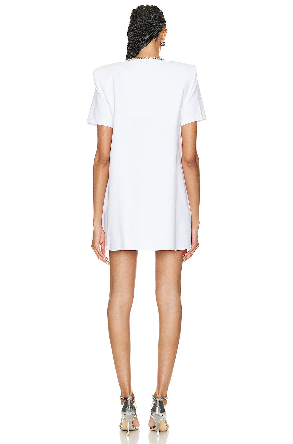 Crystal Bow V-neck T-shirt Dress