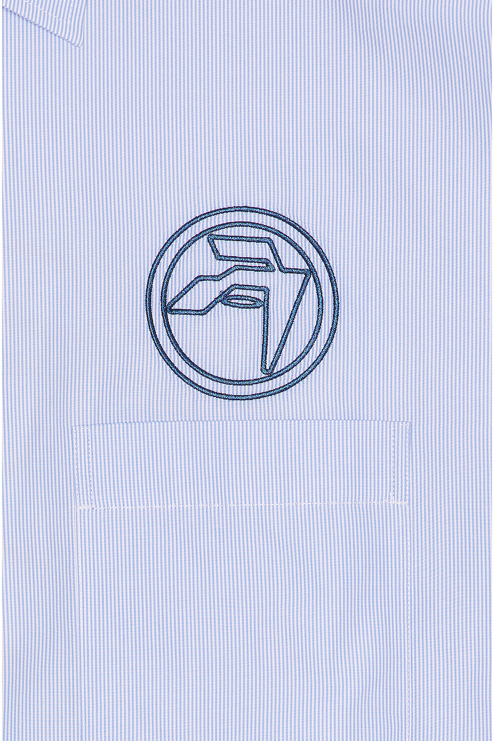 Emblem Striped Short Sleeve Shirt