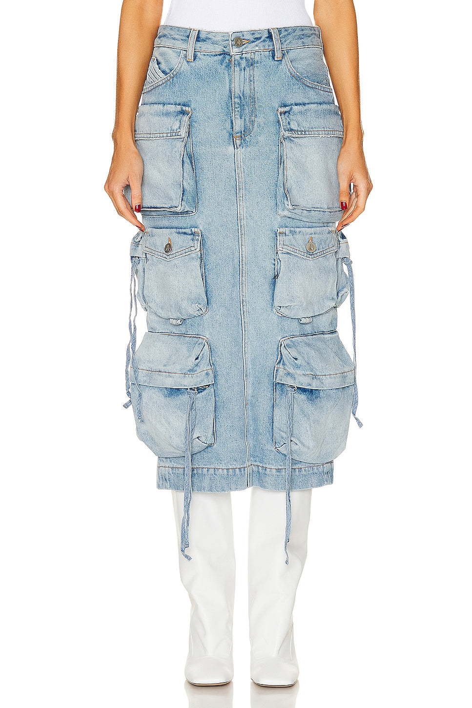 Denim Midi Skirt