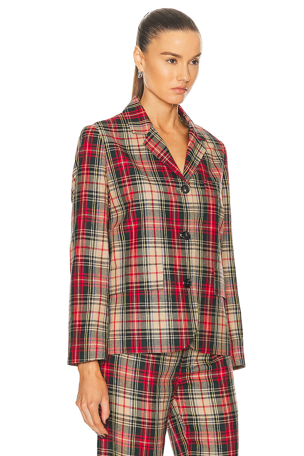 Truto Plaid Suit Jacket