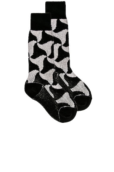 Wavy Triangle Cashmere Socks