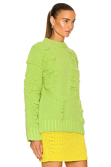 Alphabet Chenille Knit Sweater