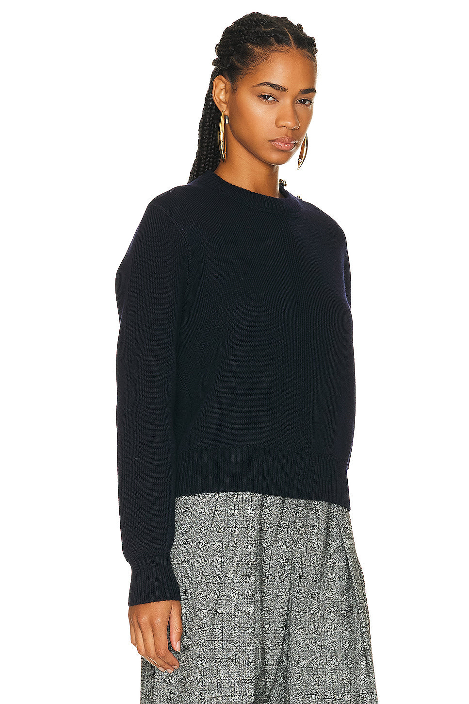 Dry Wool Rib Sweater