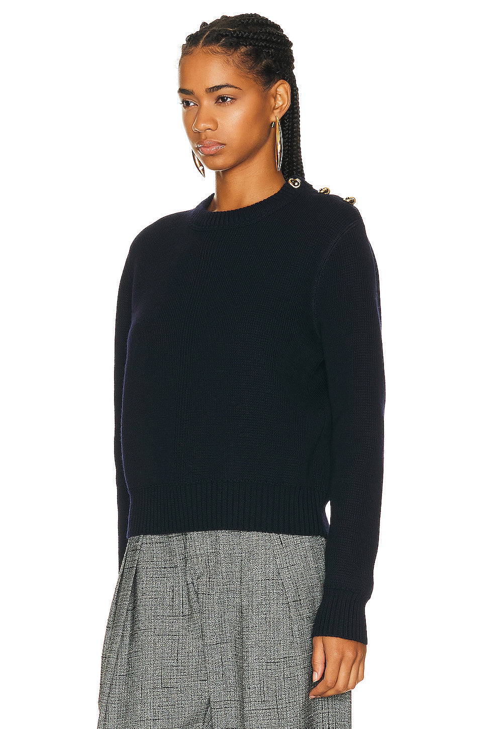 Dry Wool Rib Sweater