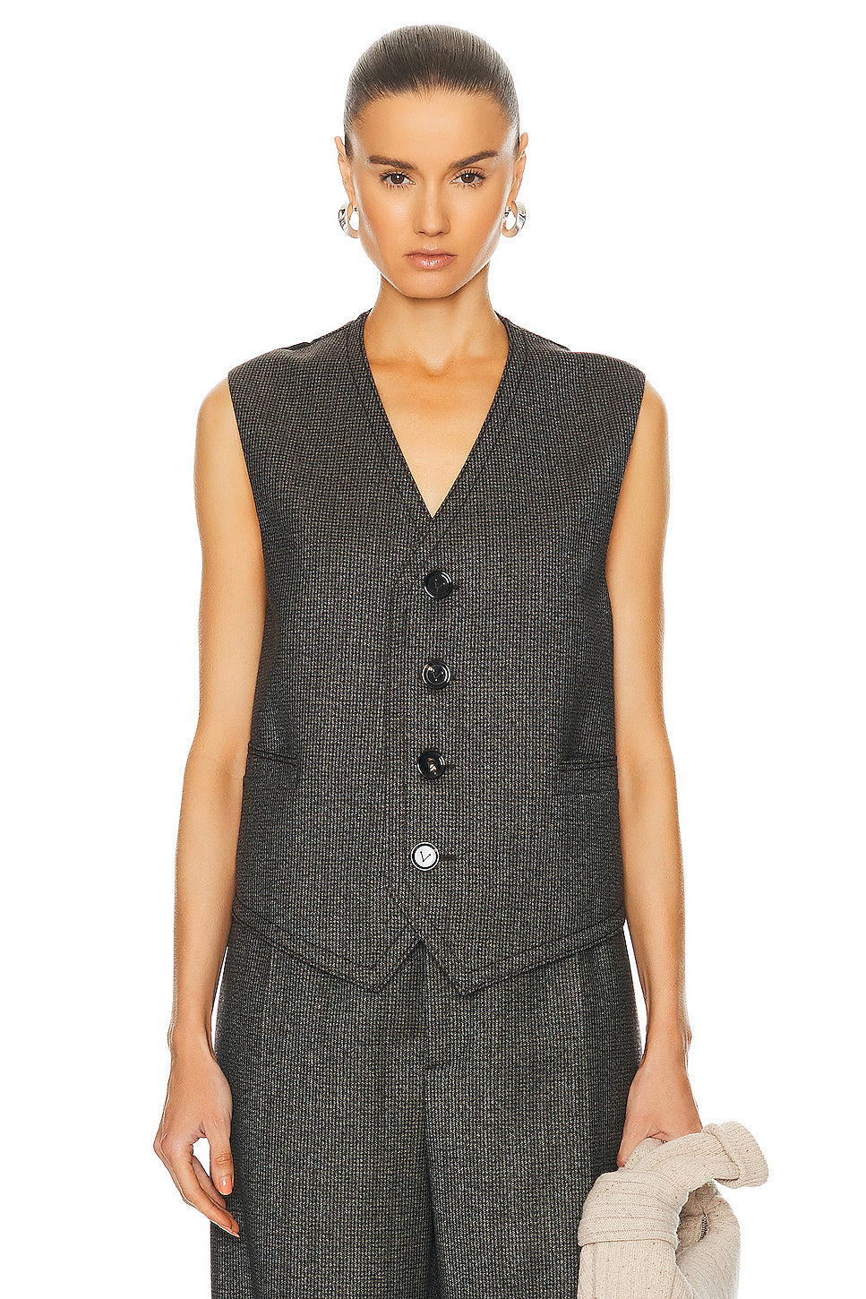 Classic Wool Houndstooth Vest