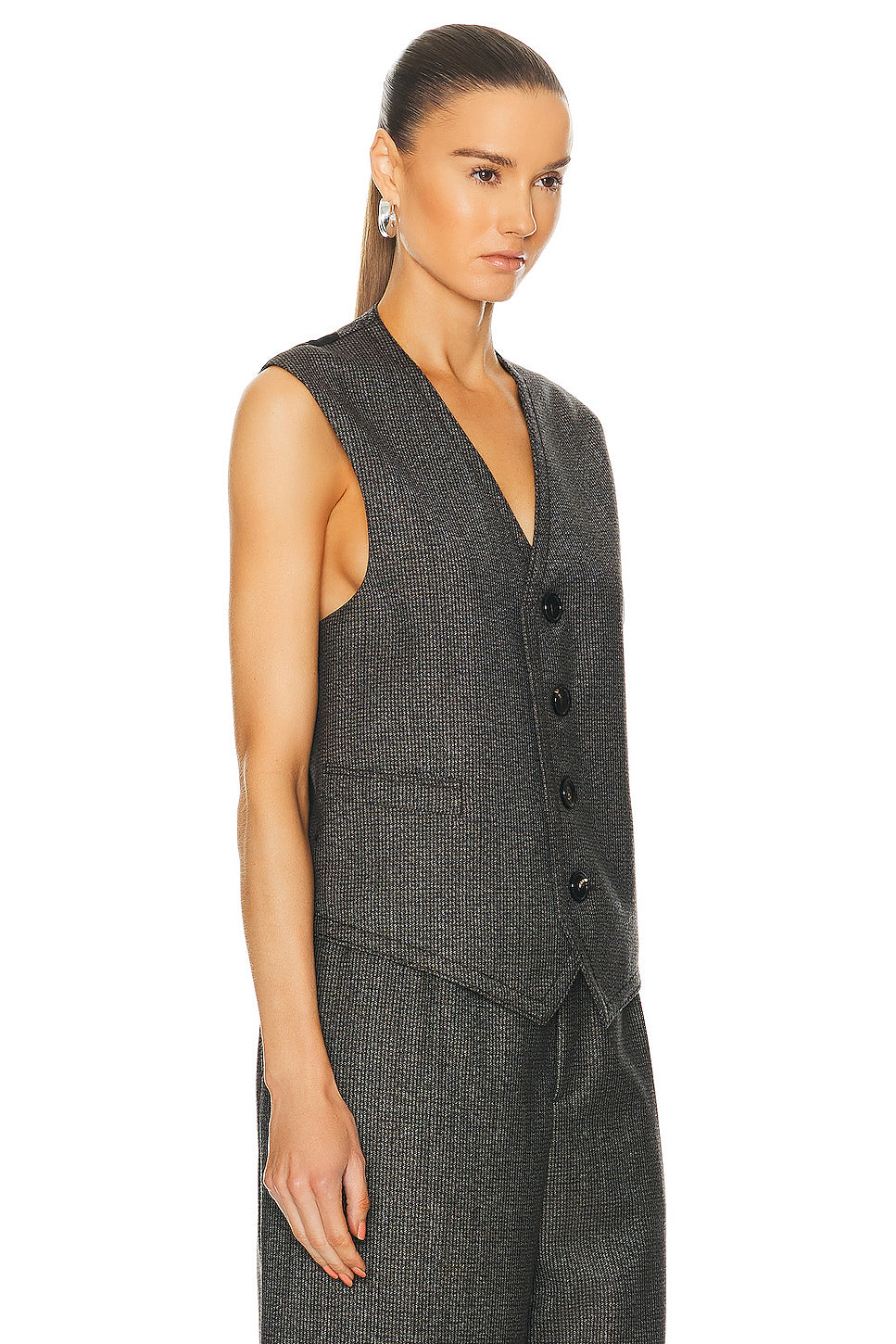 Classic Wool Houndstooth Vest