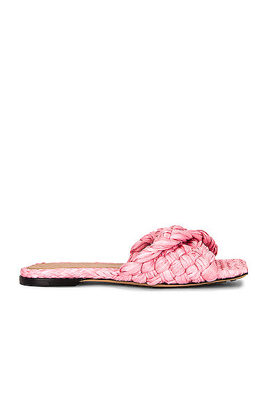 Raffia Stretch Flat Mules