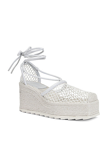 Stretch Lace Up Espadrilles