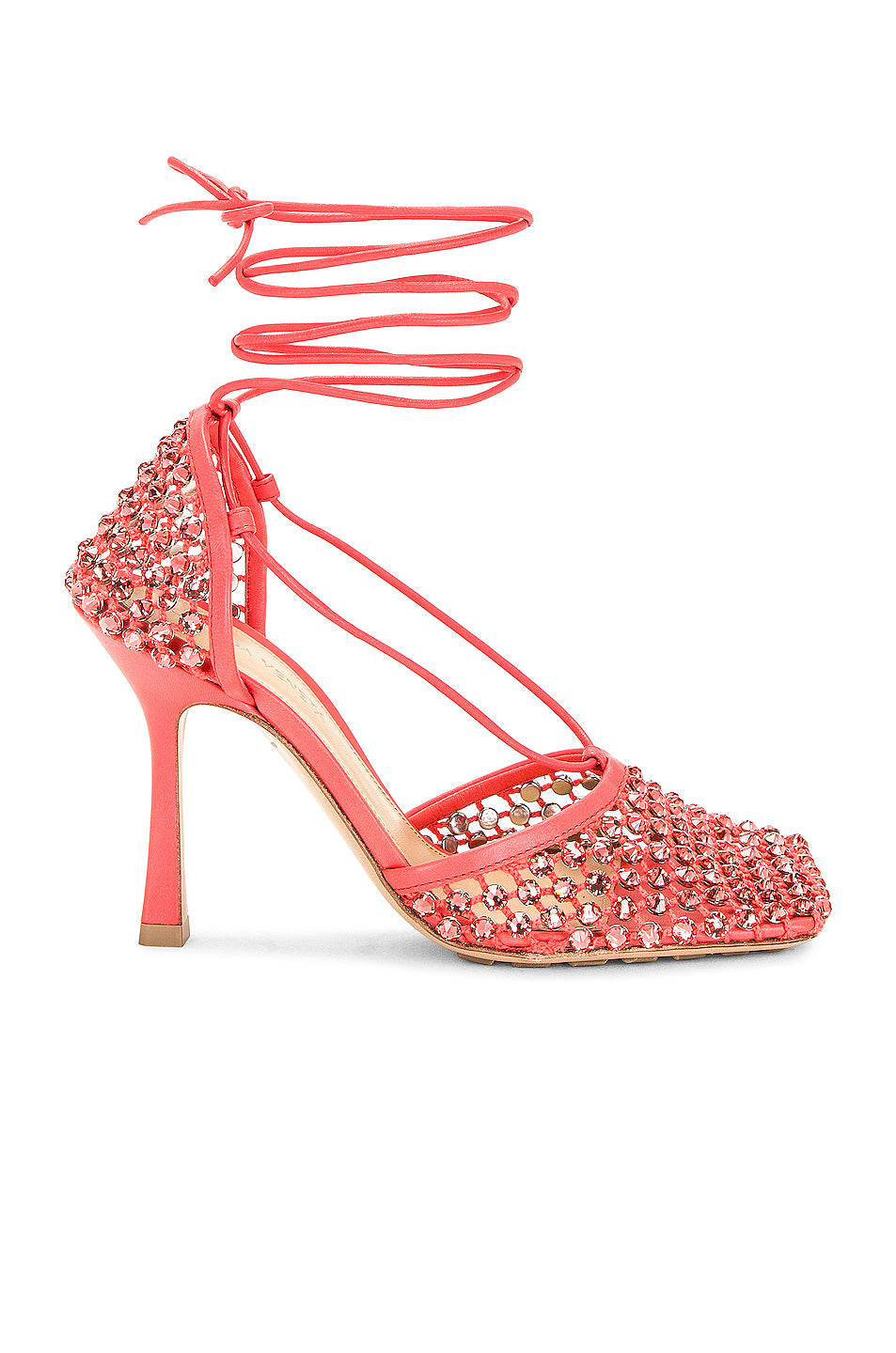 Web Sparkle Stretch Lace Up Sandals