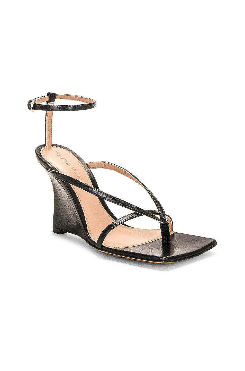 Stretch Ankle Strap Wedge Sandal