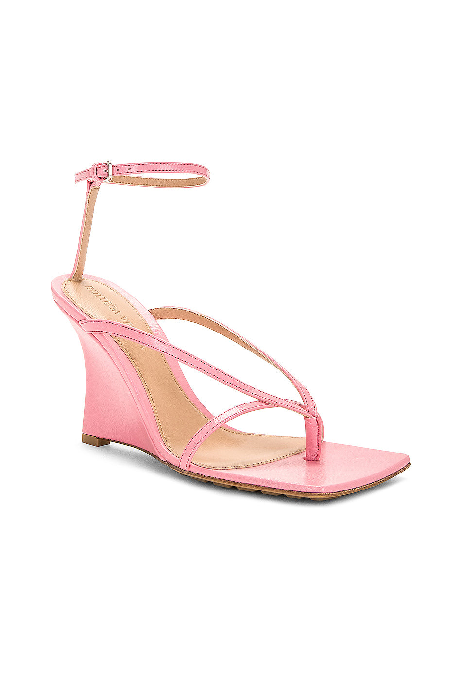 Stretch Ankle Strap Wedge Sandal