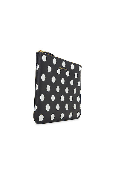 Dots Printed Leather Pouch