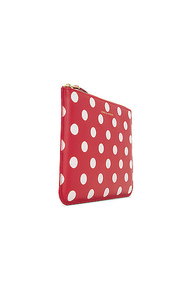 Dots Printed Leather Pouch