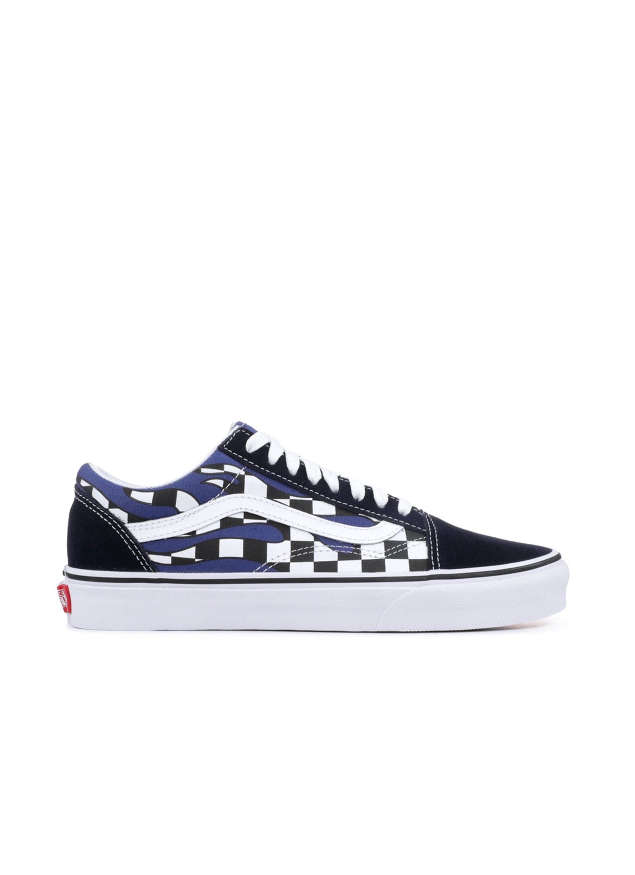 Checker Flame Old Skool  - Blue