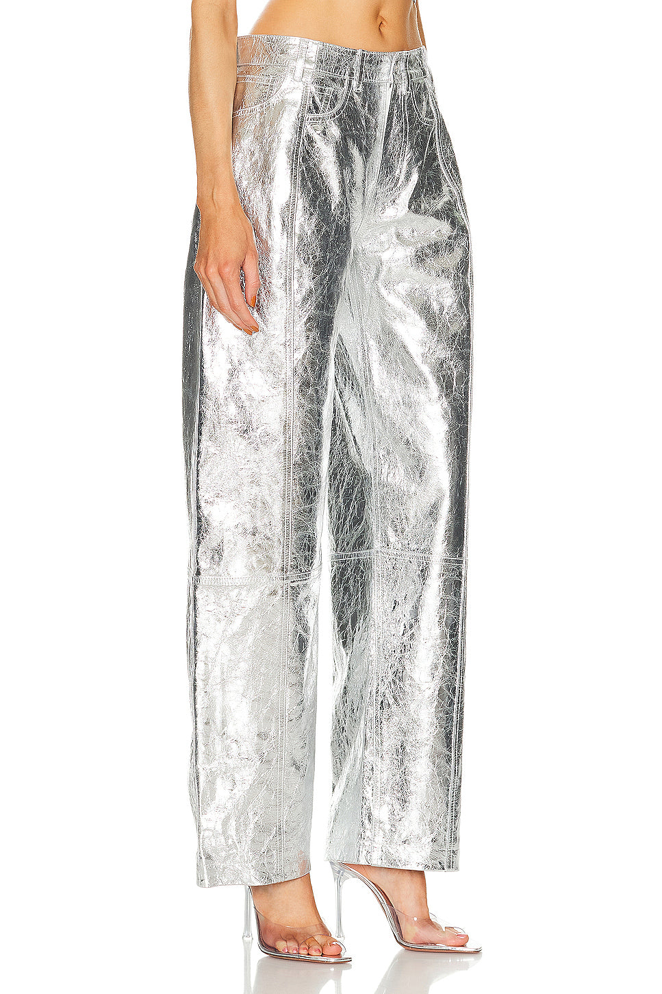 Metallic Leather Trouser