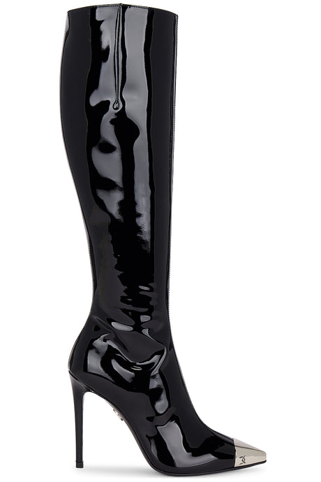 Patent Leather Metal Nose Boot