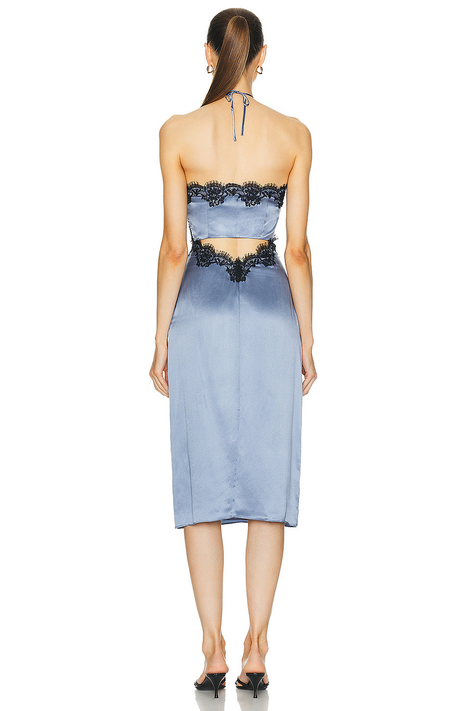 Silk And Lace Halter Dress