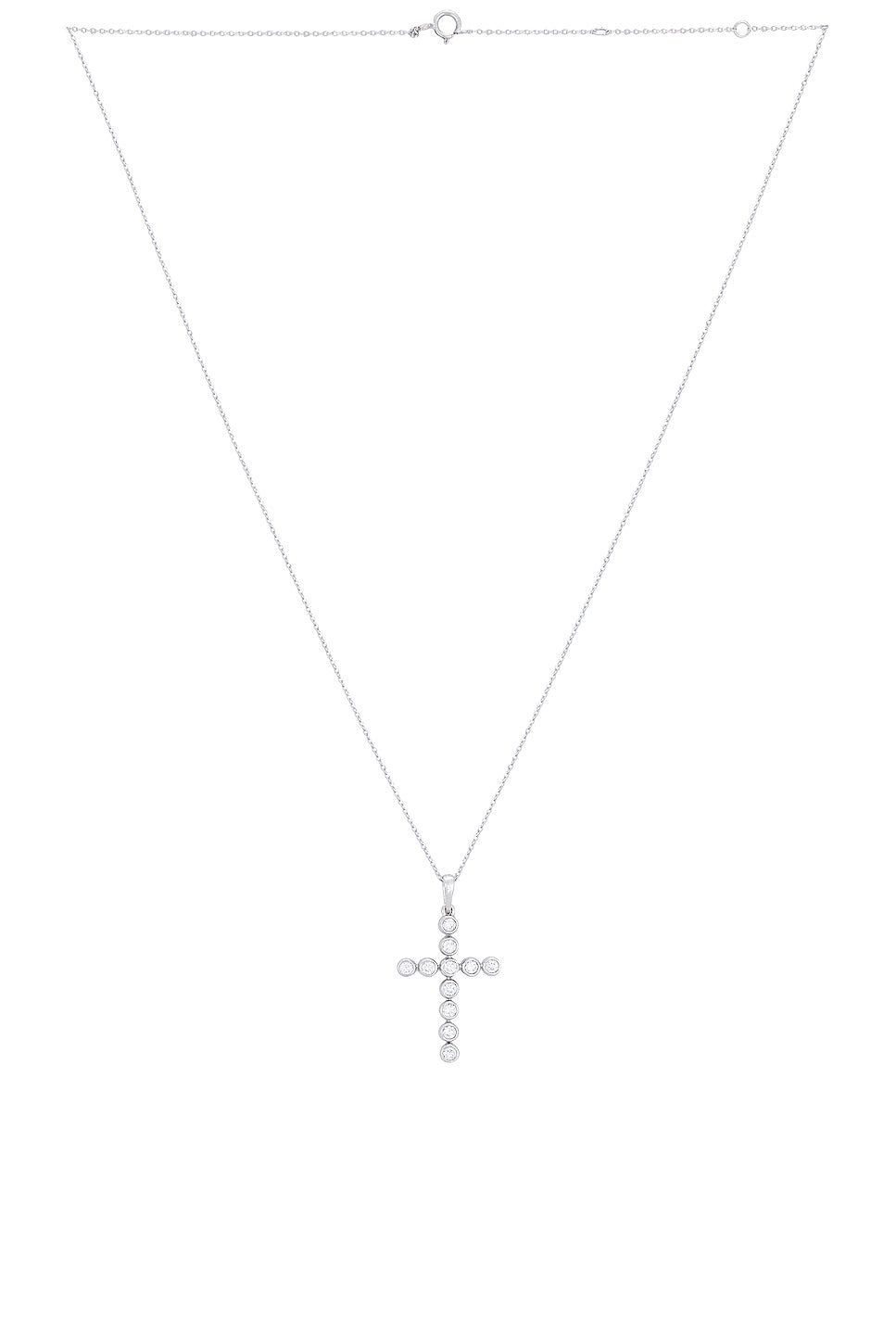 Diamond Bezel Cross Necklace