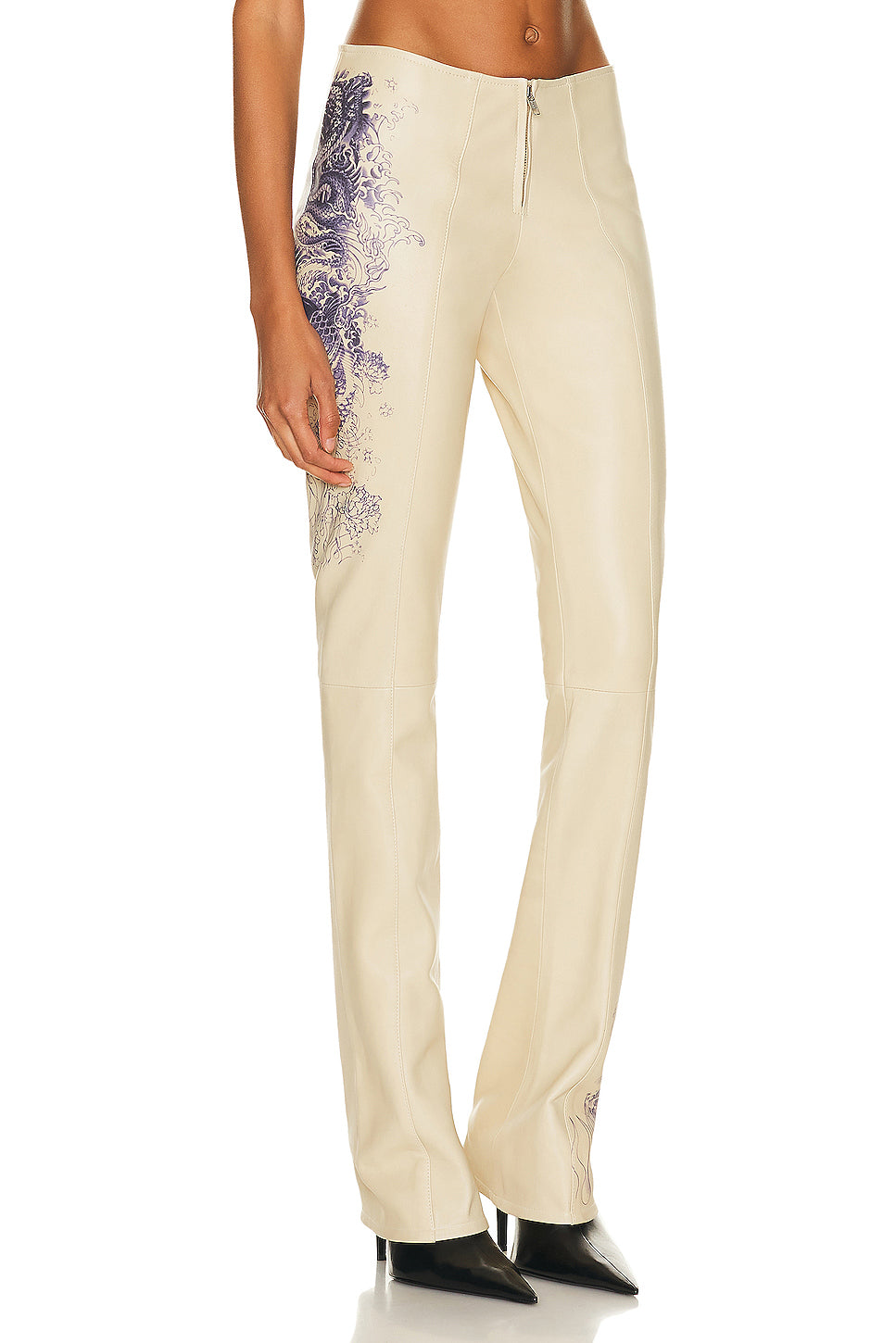 Tattoo Detail Flare Trouser