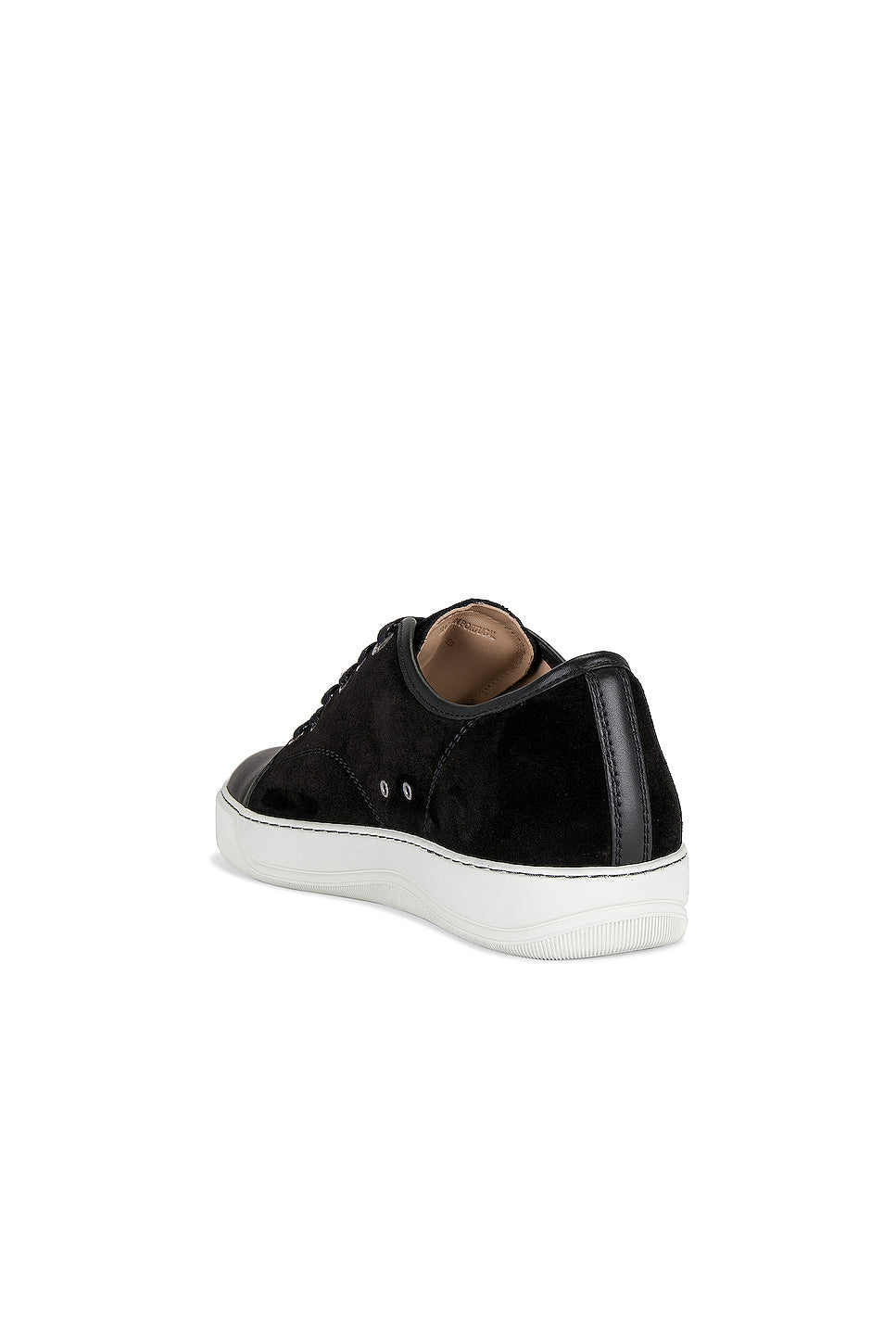 Suede And Nappa Captoe Low Top Sneaker