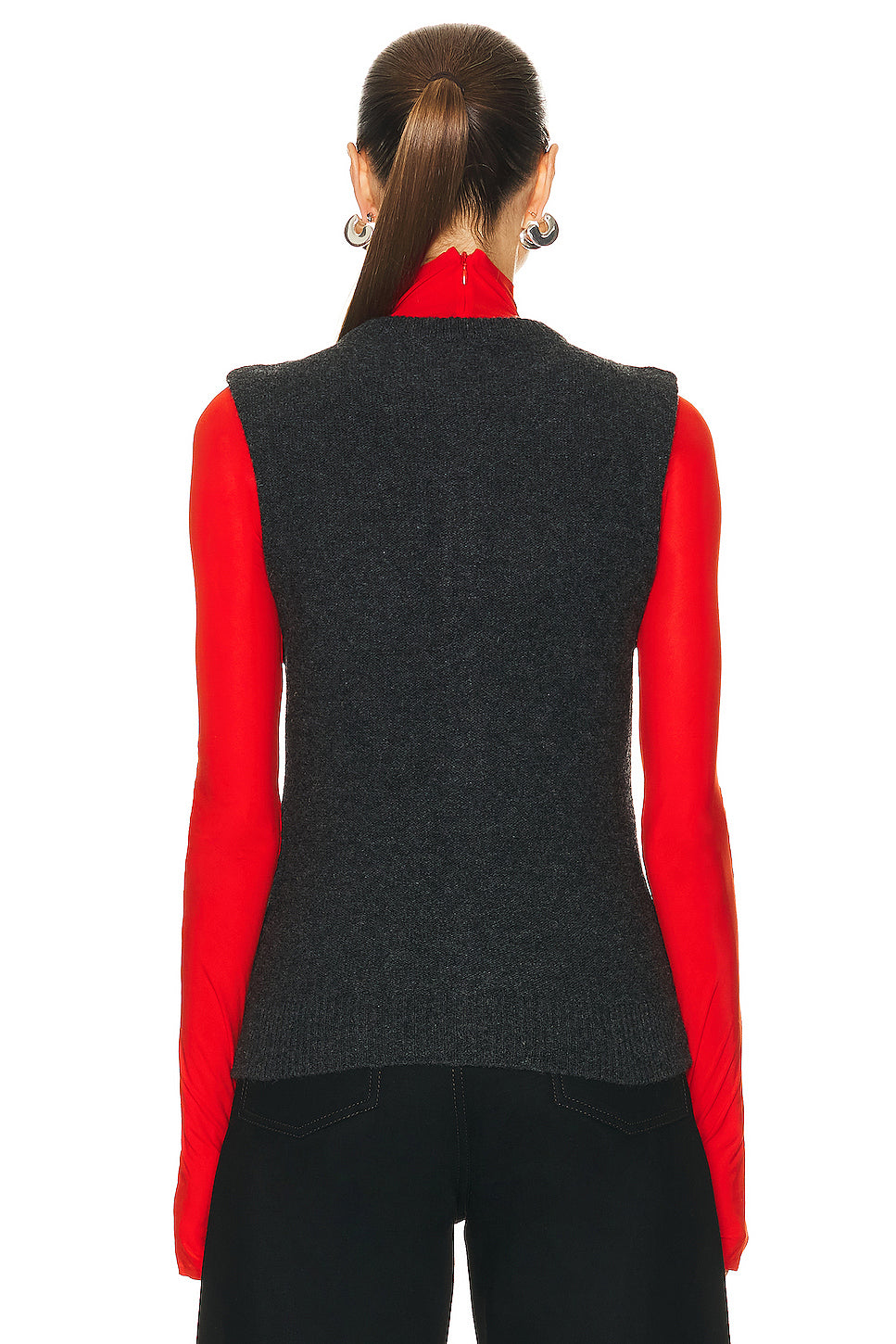 Sleeveless Fitted Cardigan