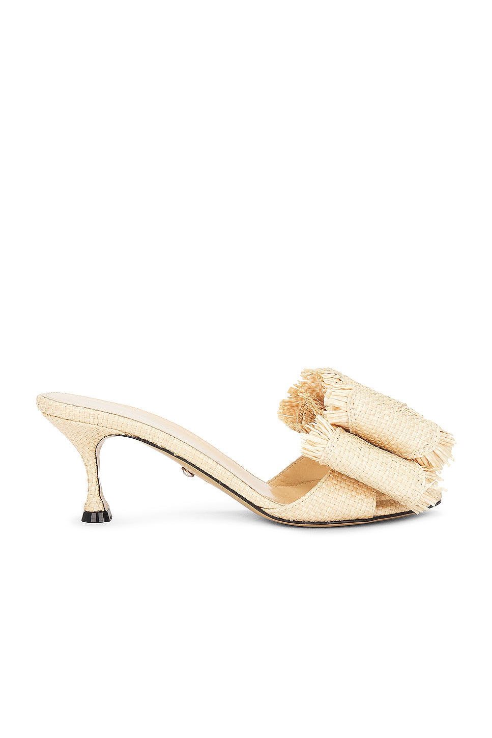 Le Cadeau Raffia Kitten Heel Mule