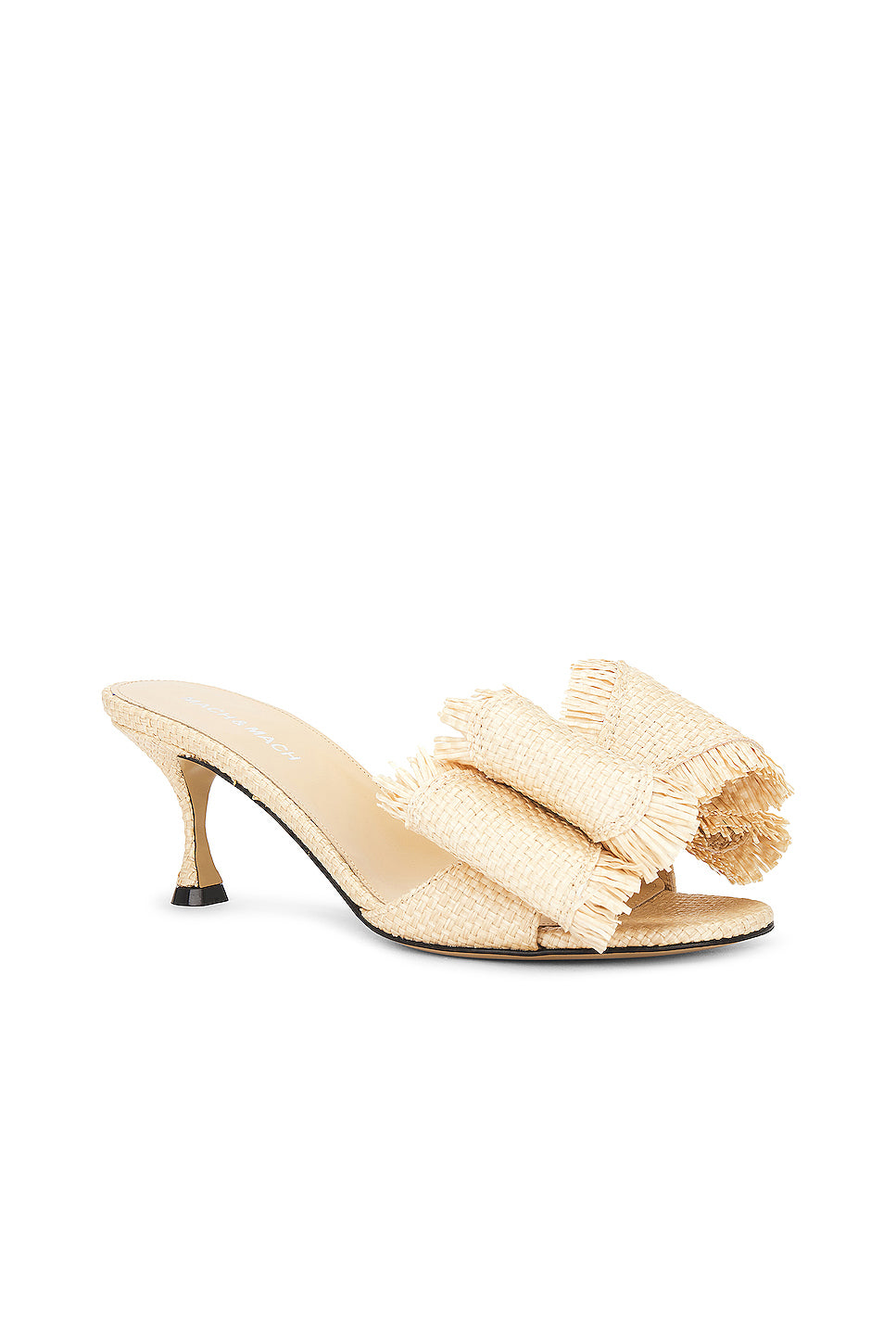 Le Cadeau Raffia Kitten Heel Mule