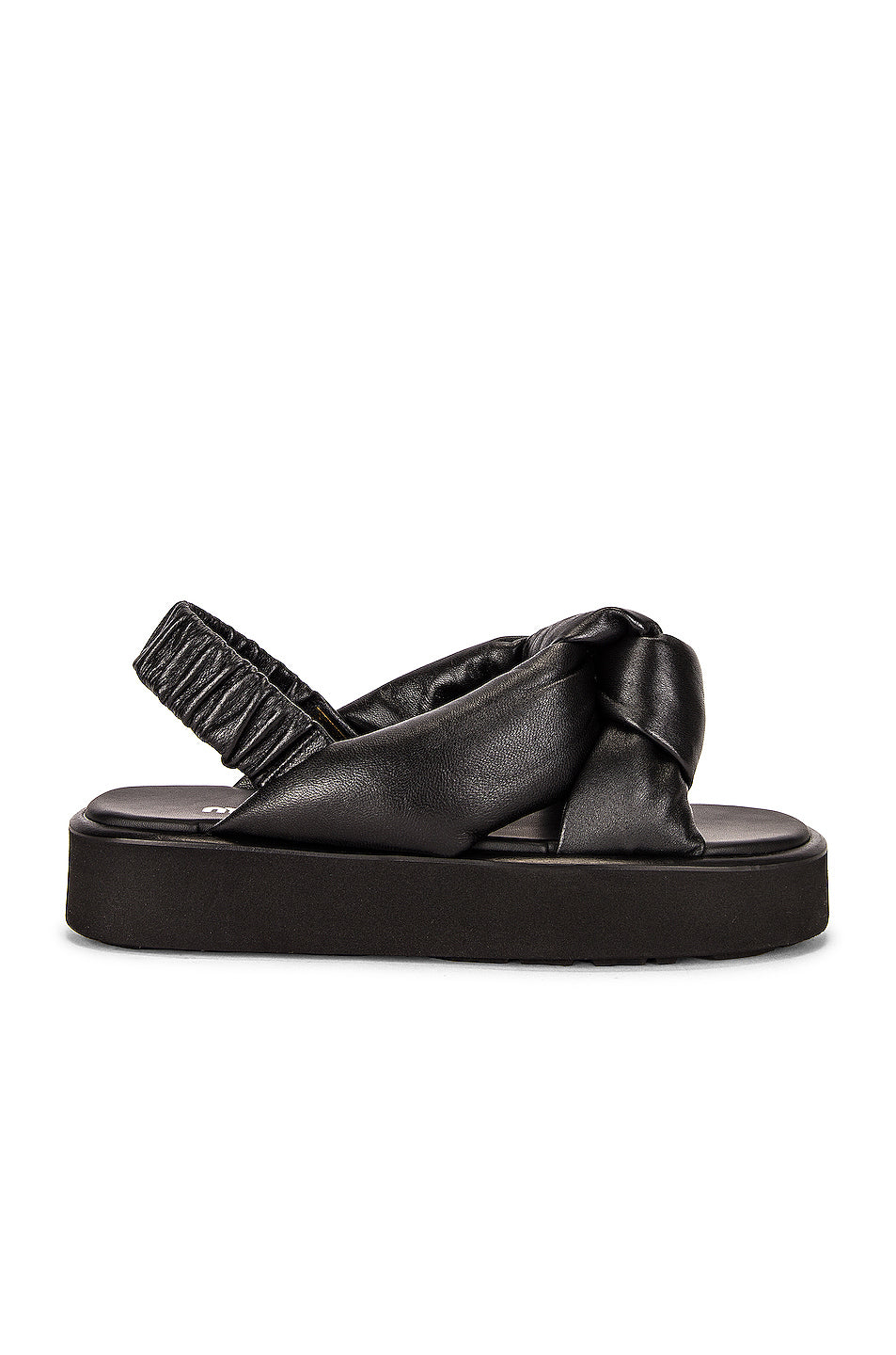 Padded Leather Flatform Sandals