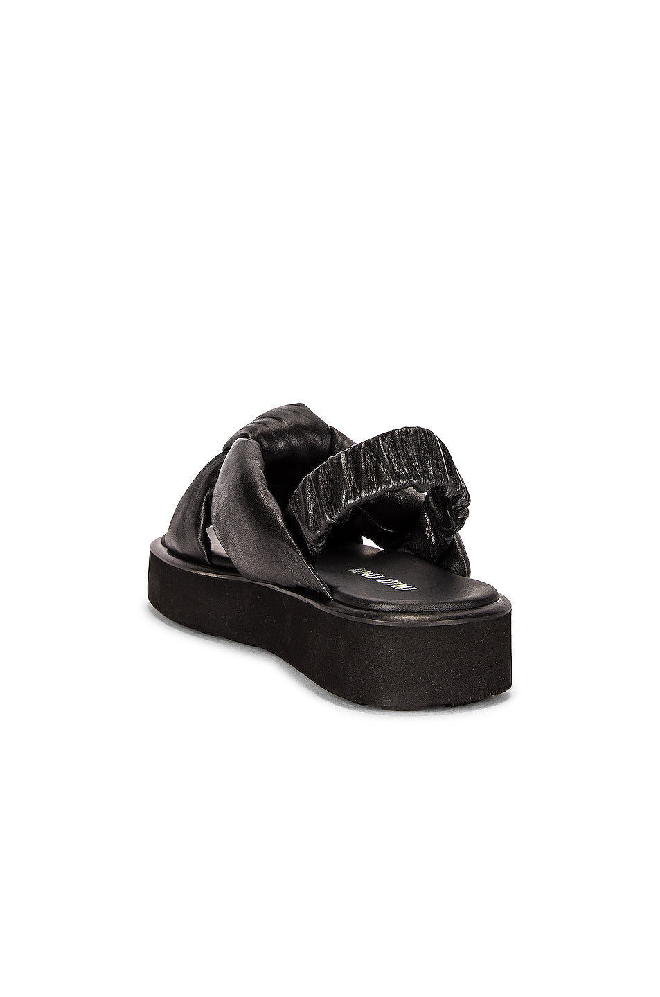 Padded Leather Flatform Sandals