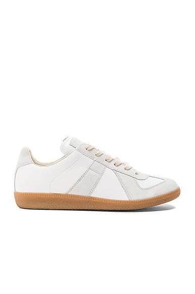 Replica Calf & Lambskin Leather Sneakers