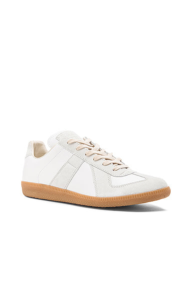 Replica Calf & Lambskin Leather Sneakers