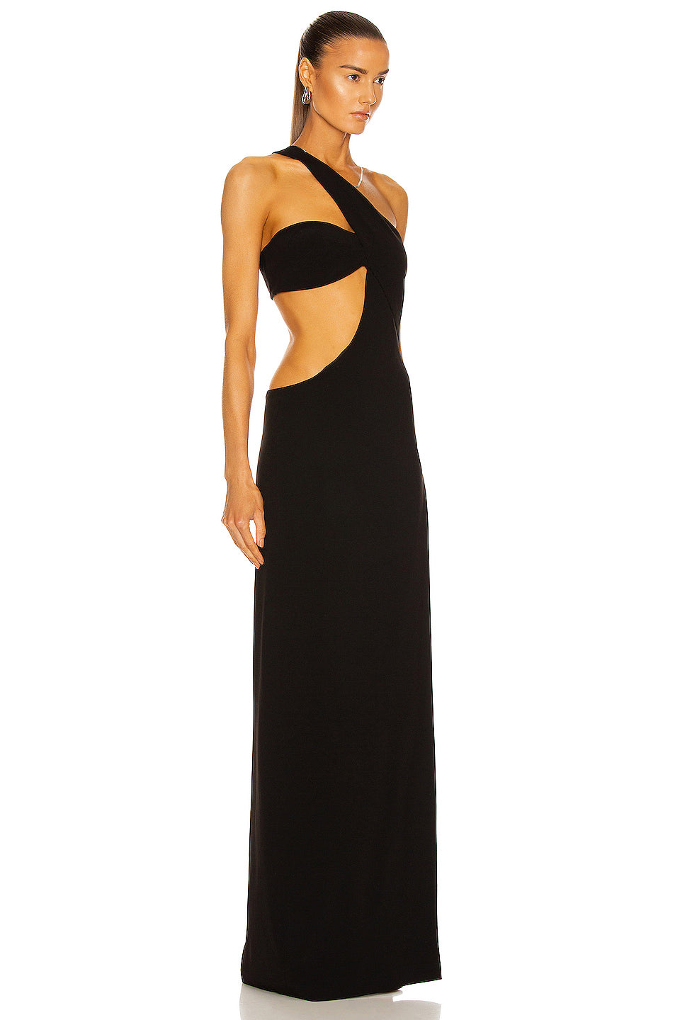 Cutout One Shoulder Maxi Dress